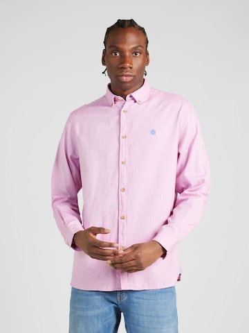 Coupe regular Chemise Springfield en rose : devant