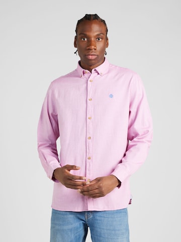 Springfield Regular fit Риза в розово: отпред