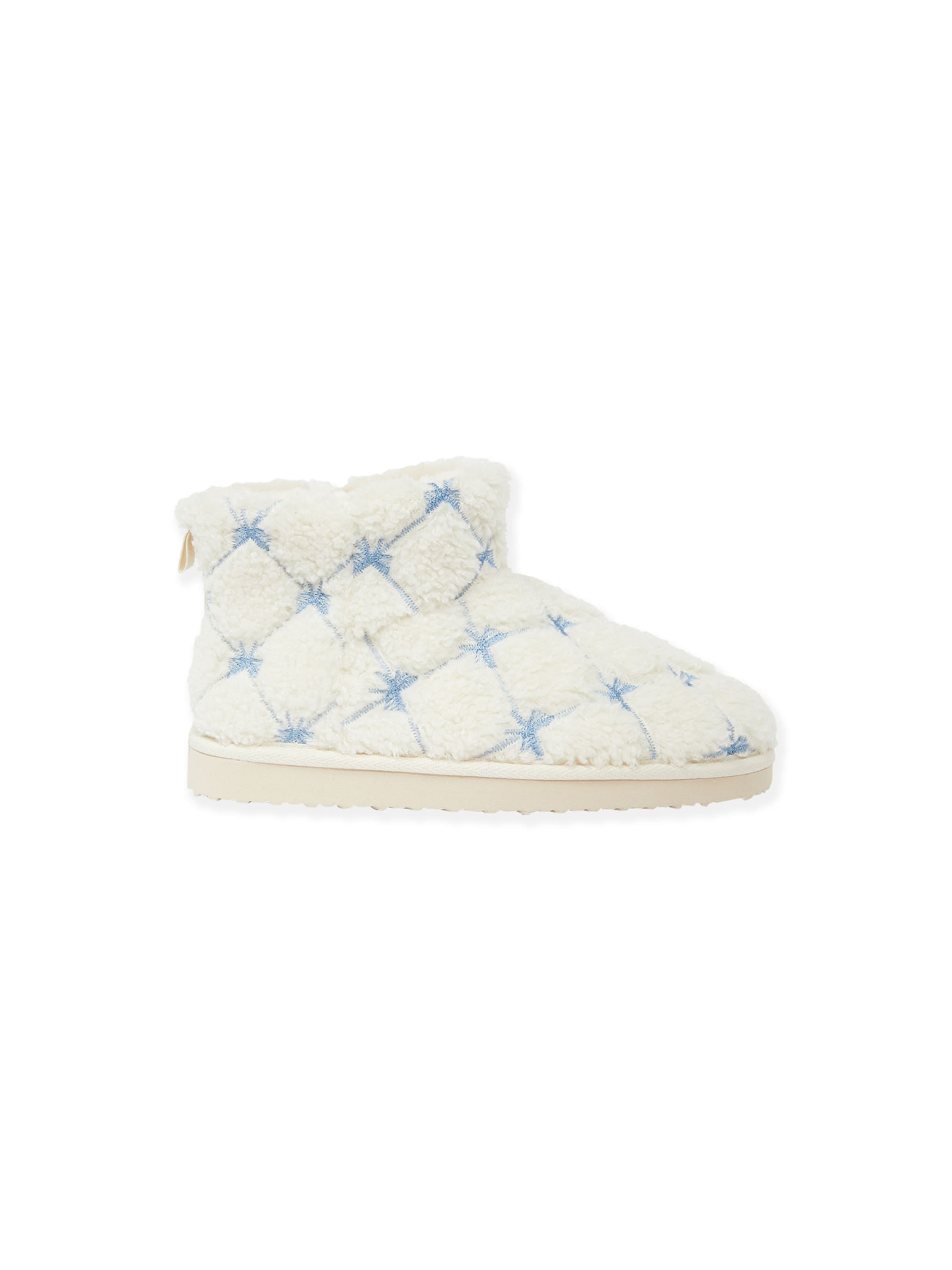ETAM Slippers 'Lalou' in Ecru / Light blue, Item view