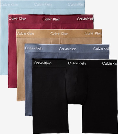 Calvin Klein Underwear Bokseršorti pieejams XS/īss, krāsa - kamieļkrāsas / debeszils / vīnsarkans / melns, Preces skats