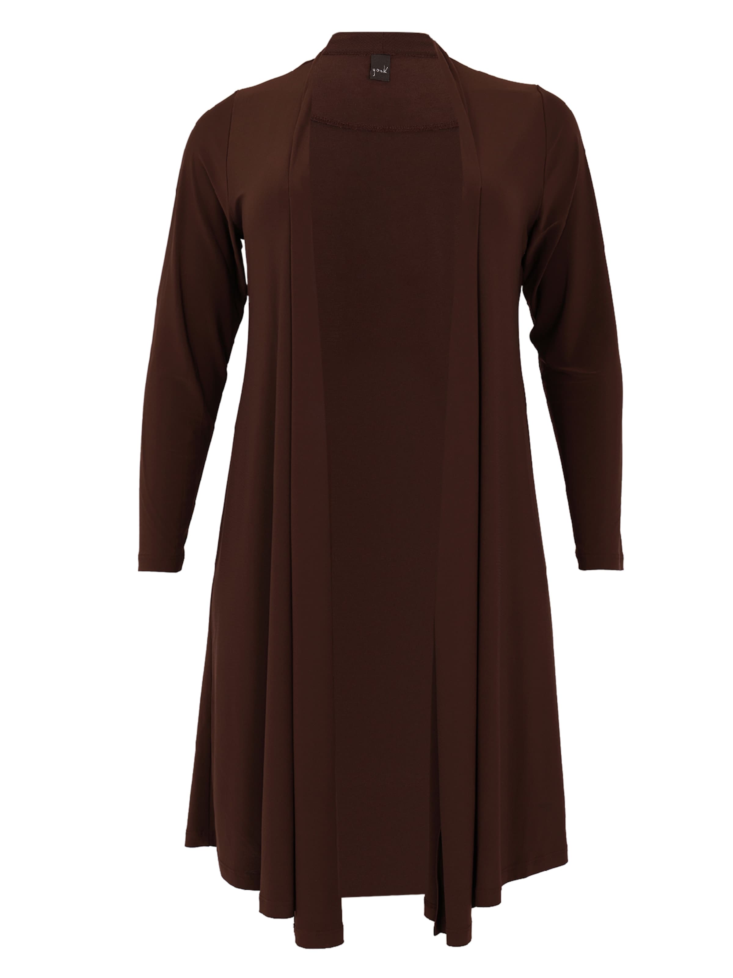 YOEK Knit cardigan 'Dolce' in Brown: front