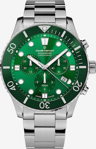 Claude Bernard Analog Watch 'Aquarider Chronograph' in Green: front