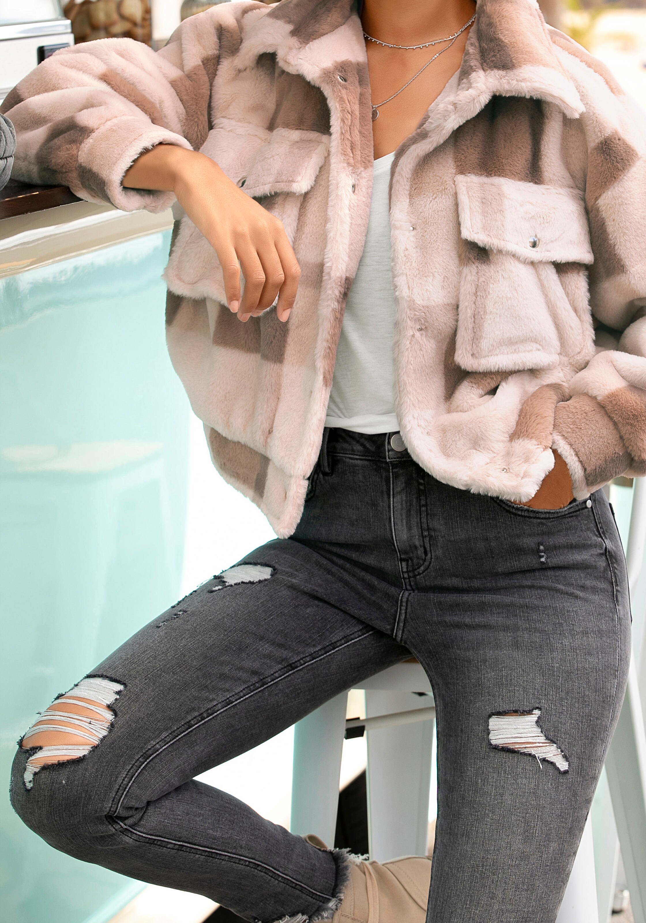 BUFFALO Skinny Jeans i grå