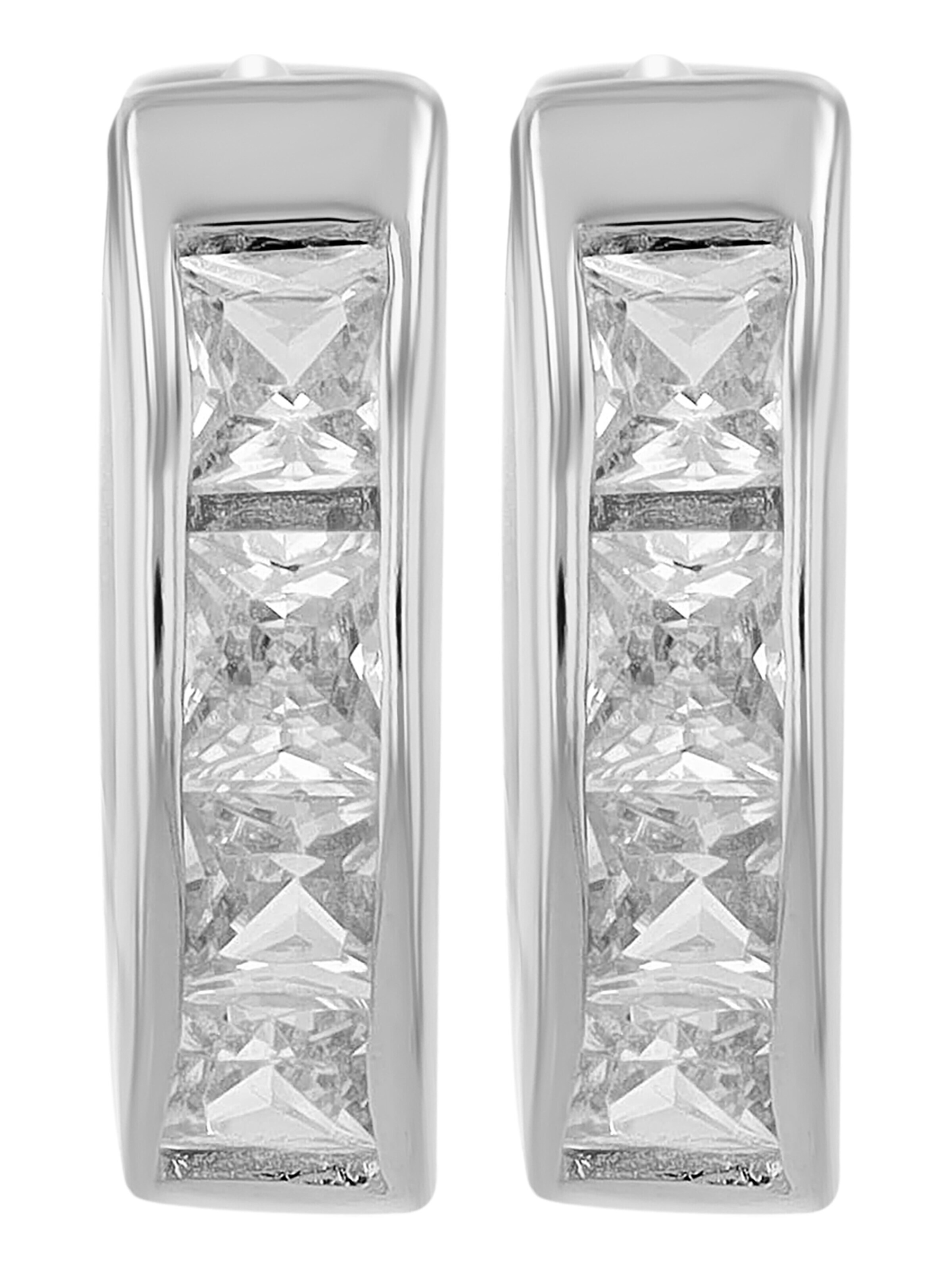 Akzent Earrings '"Sima" aus 925 Sterlingsilber, rhodiniert, langlebig' in Silver: front