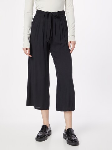 Hailys Wide leg Pleat-Front Pants 'Cira' in Black: front
