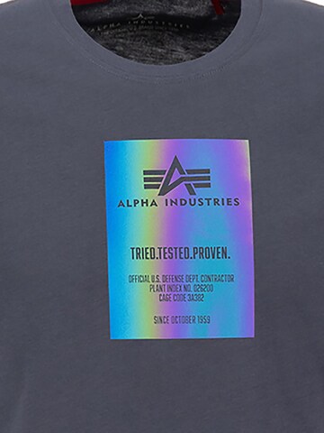 ALPHA INDUSTRIES Shirt 'Rainbow' in Grau
