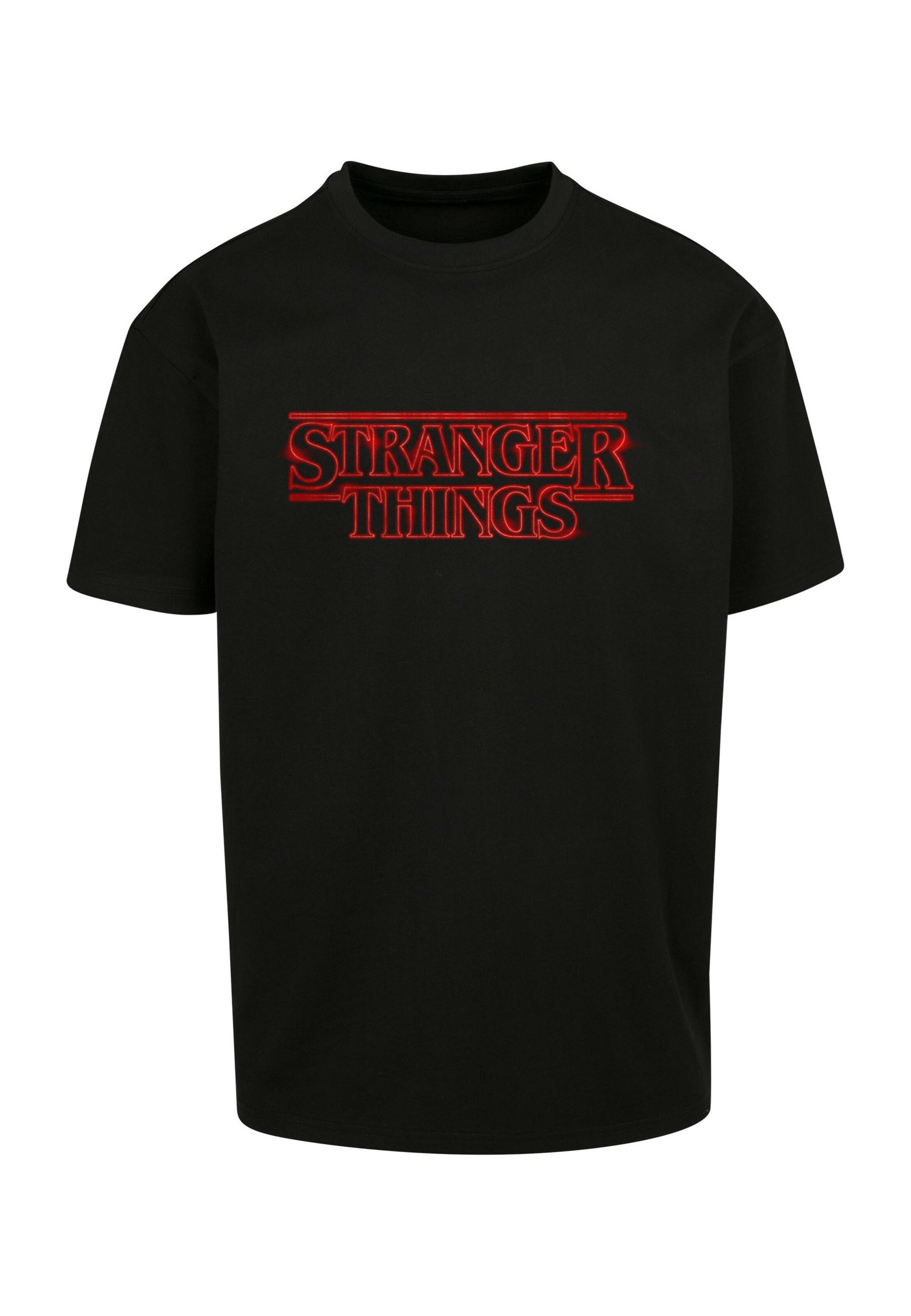 Merchcode T-Shirt 'Stranger Things' en rouge / noir, Vue avec produit