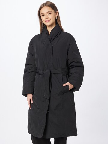 Cappotto di mezza stagione di Calvin Klein in nero: frontale