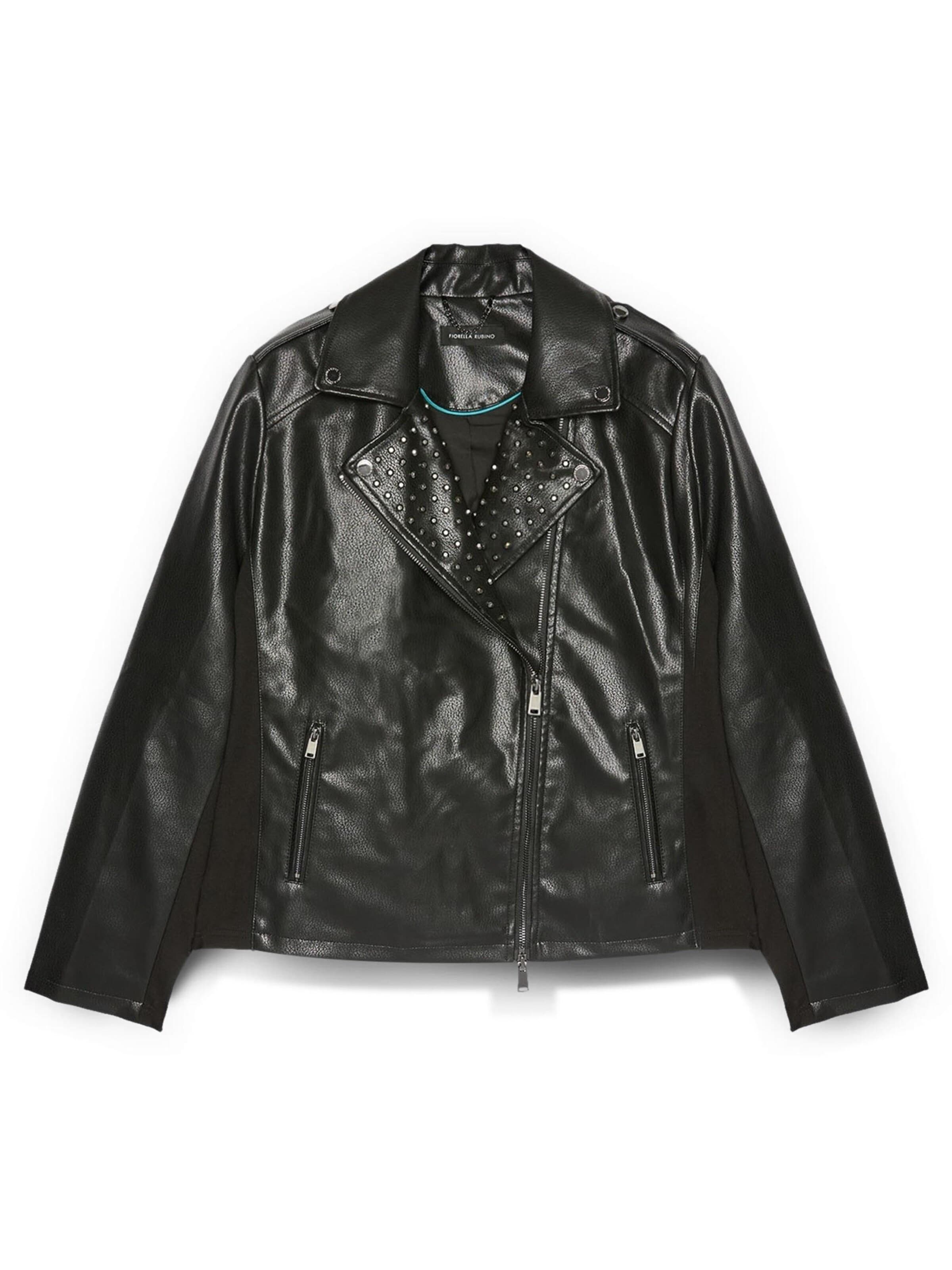 Veste mi-saison Fiorella Rubino en noir : devant