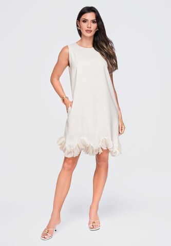 Robe de cocktail Ombre en beige
