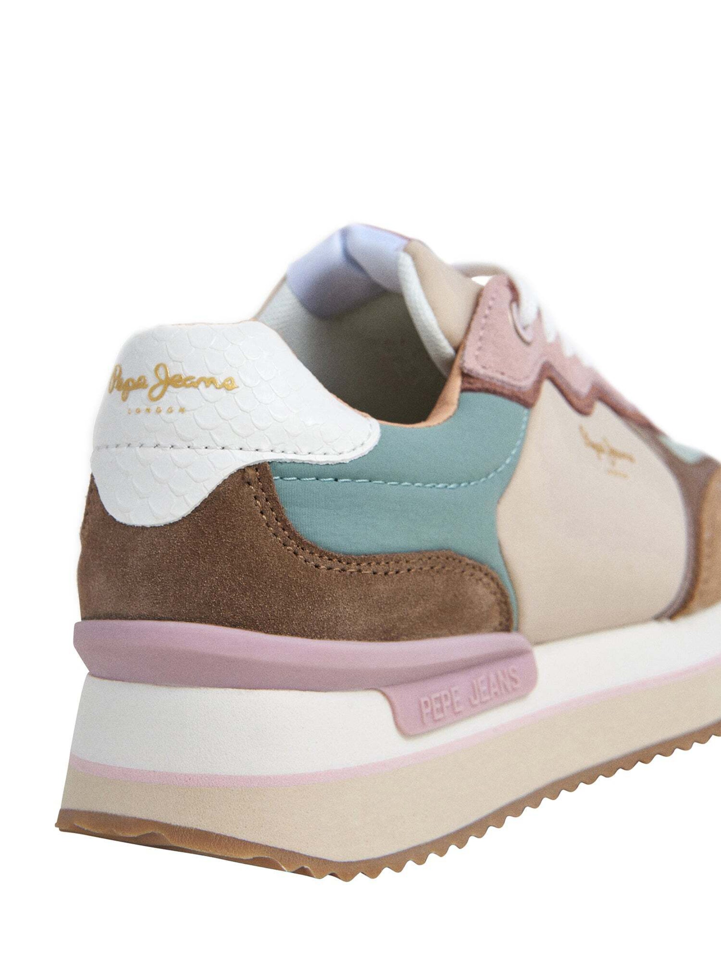 Pepe Jeans Platform trainers 'Rusper Combi W' in Beige