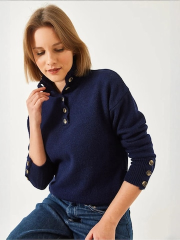 Bianco Lucci Pullover 'Pullover'‌‌‌‌‌‌‌‌ in Blau