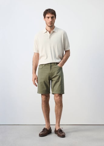 MANGO MAN Slim fit Pants 'Nepto' in Green