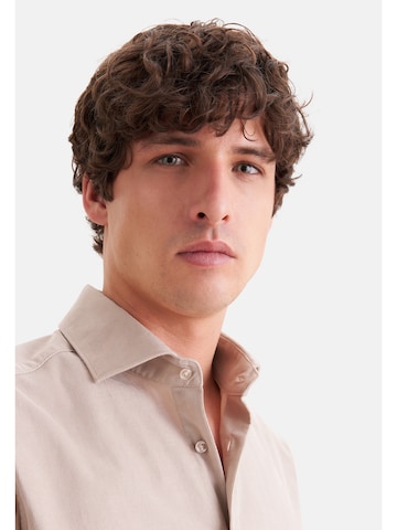 SEIDENSTICKER Regular fit Button Up Shirt in Beige