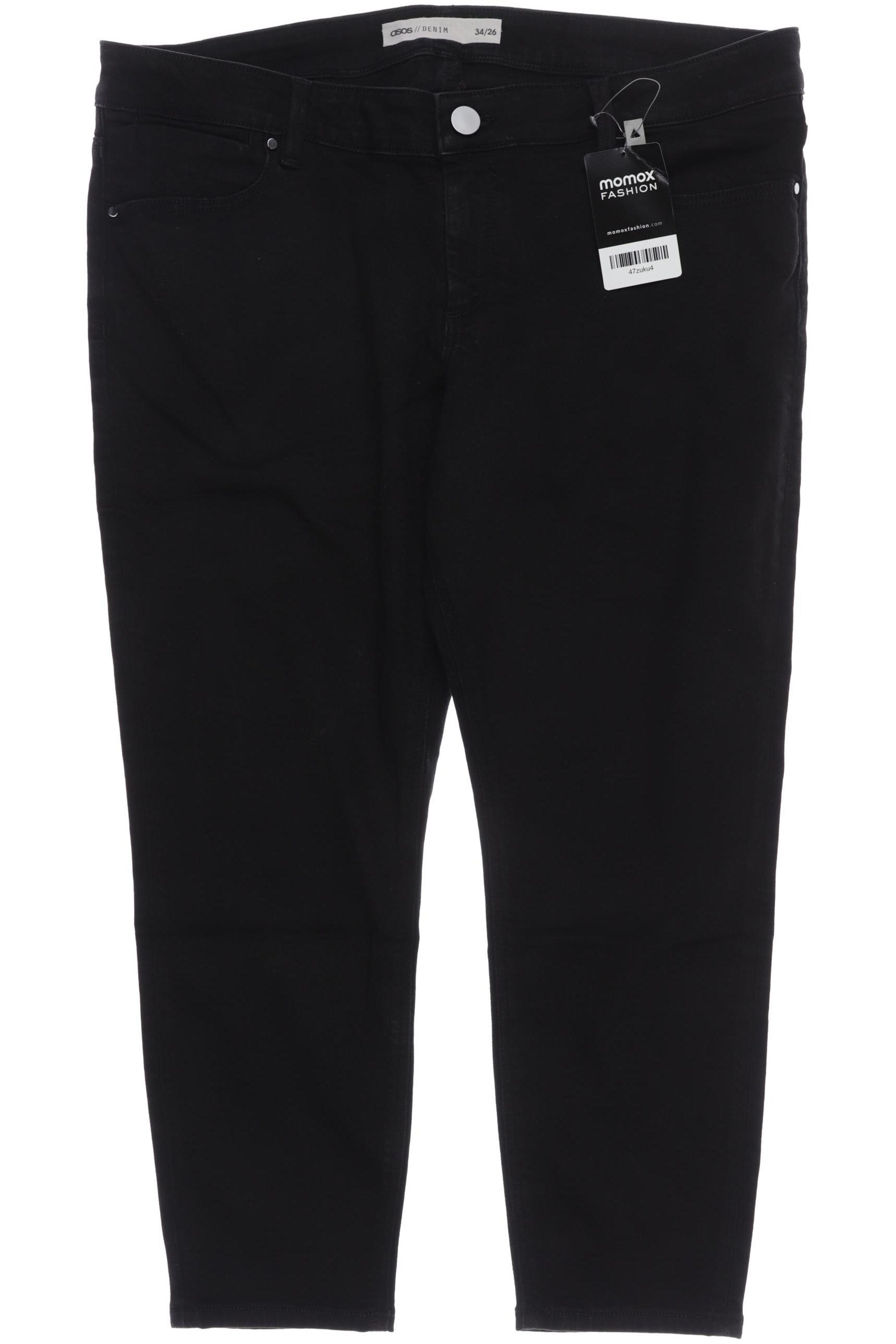 ASOS DESIGN Curve Jeans in 34 in Black: front