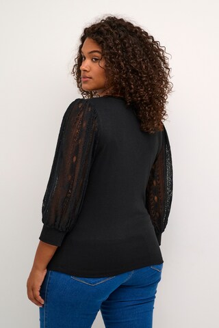 KAFFE CURVE Blouse 'melani ' in Zwart