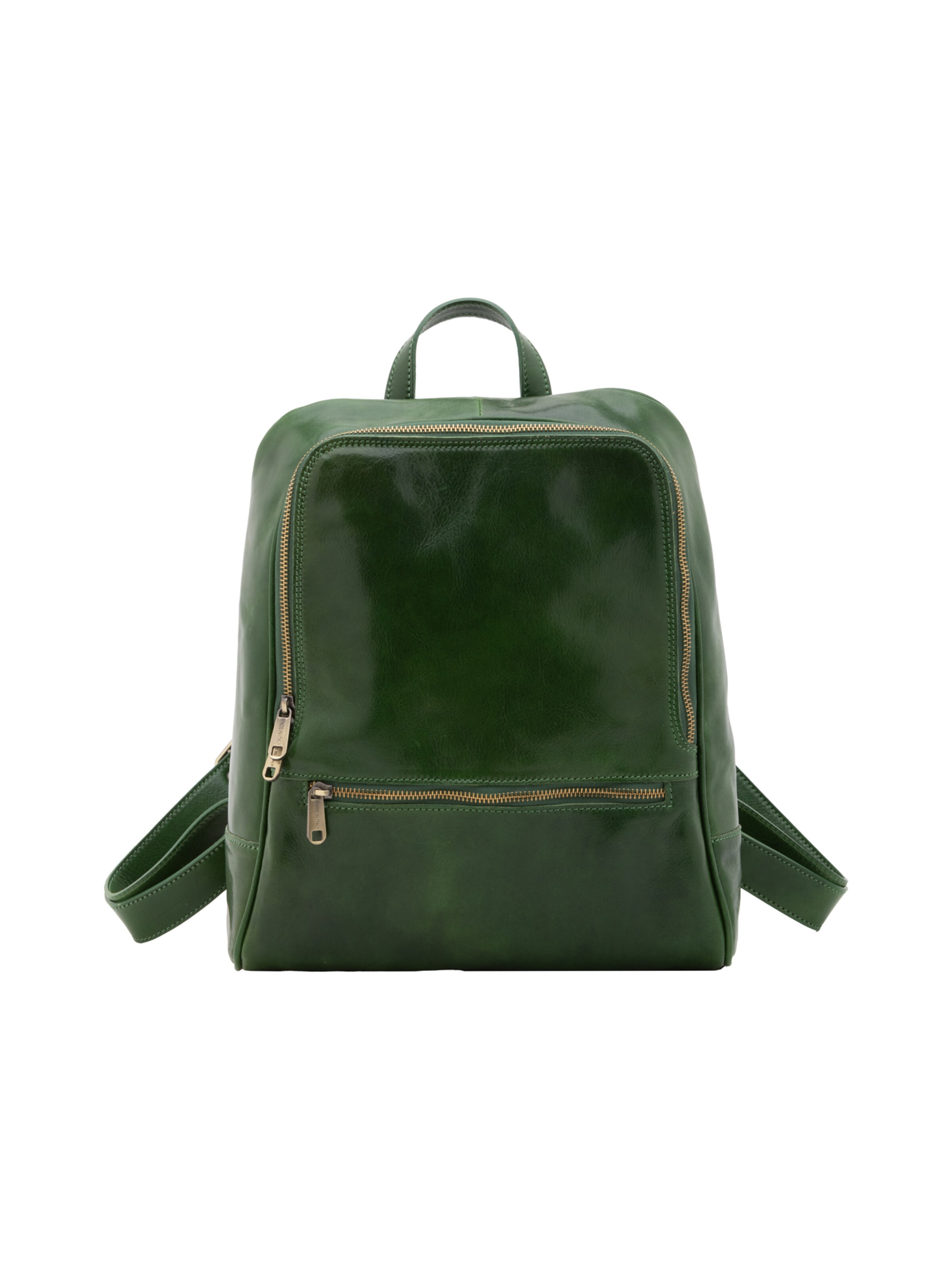 Borsa a spalla 'Zaino Silvanae Vera Pelle - Donna Chiusura Zip Tracolla Regolabile' di I Fratelli in verde: frontale
