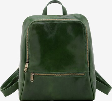 Borsa a spalla 'Zaino Silvanae Vera Pelle - Donna Chiusura Zip Tracolla Regolabile' di I Fratelli in verde: frontale
