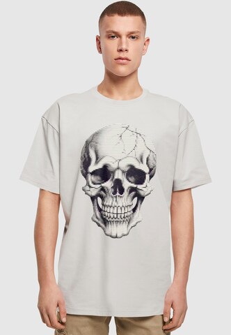 Maglietta 'Halloween - Skull' di Merchcode in grigio: frontale