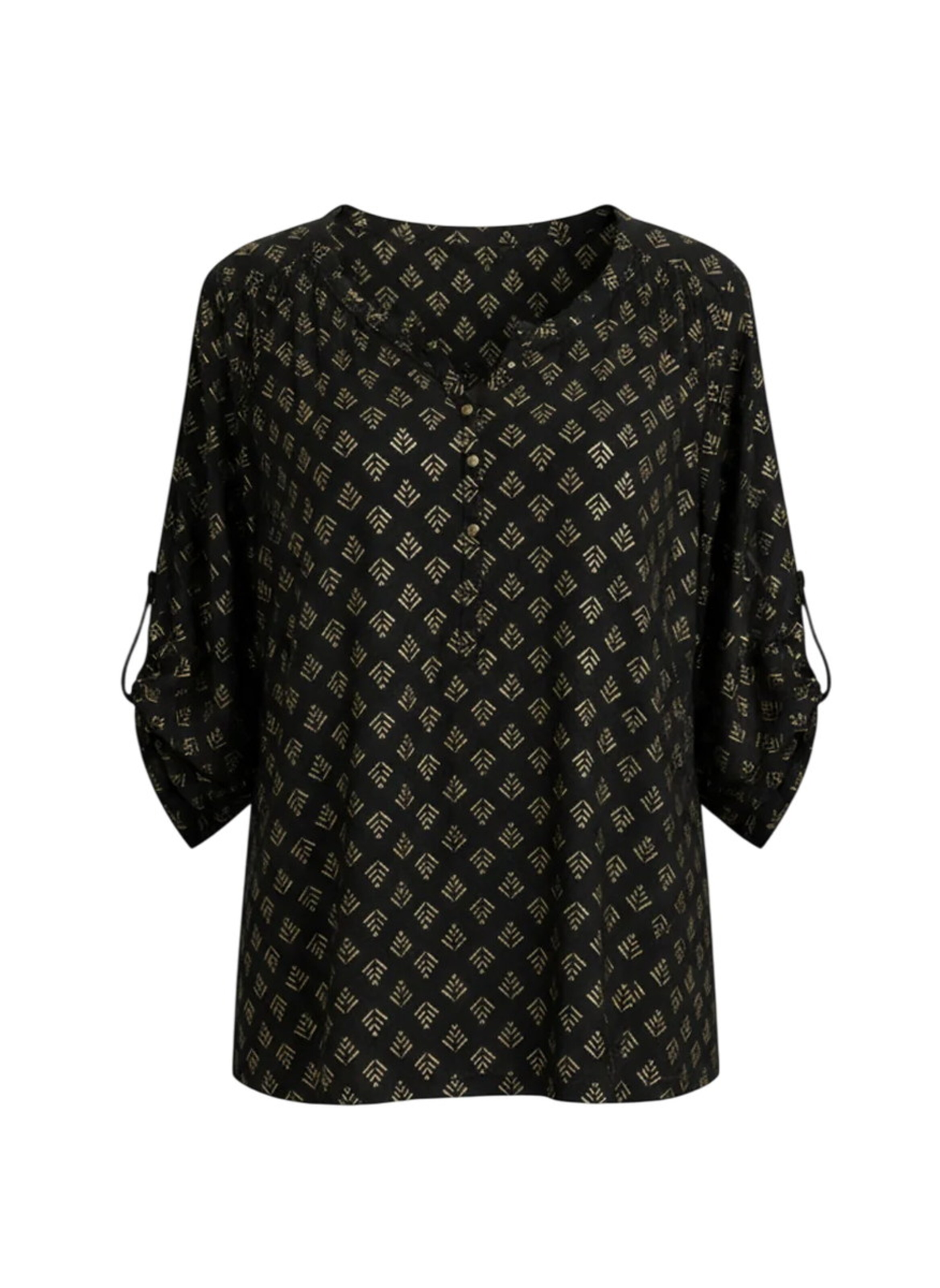 Shape Of You Bluse in beige / schwarz, Produktansicht