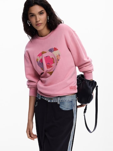 Desigual Sweatshirt i rosa: framsida