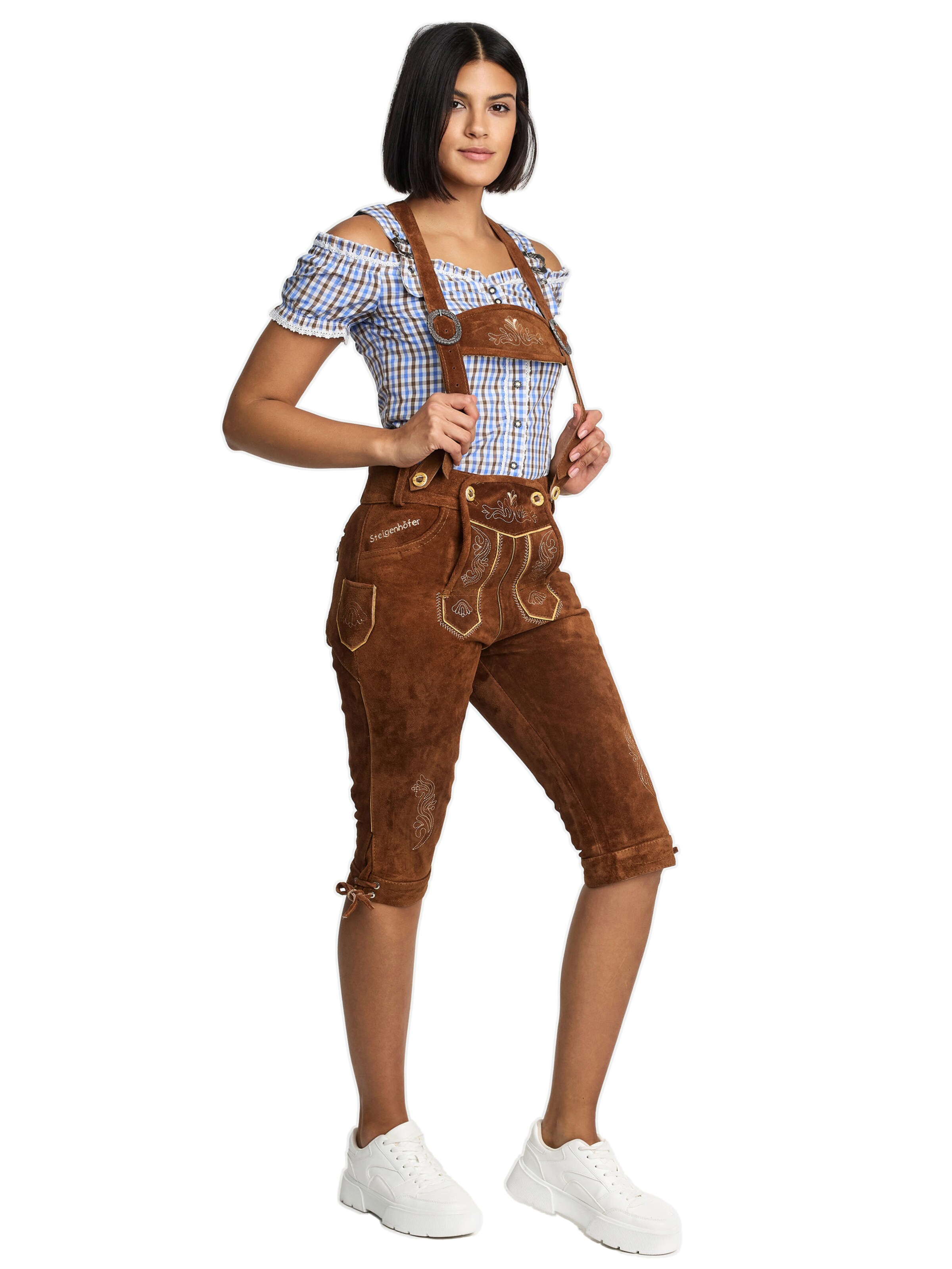Steigenhöfer Regular Traditional Pants 'Clara' in Brown