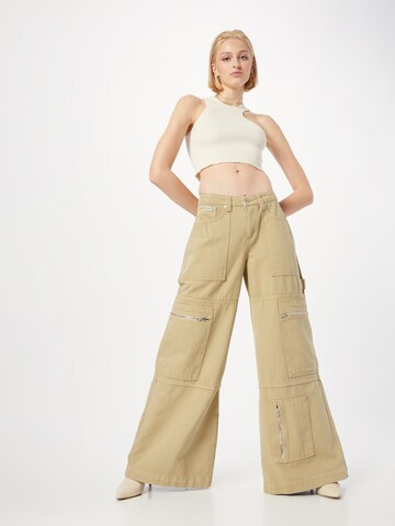 Wide Leg Jeans cargo 'CLACKER' The Ragged Priest en gris