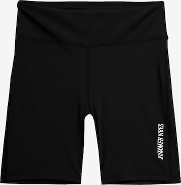 Coupe slim Pantalon de sport 4F en noir : devant