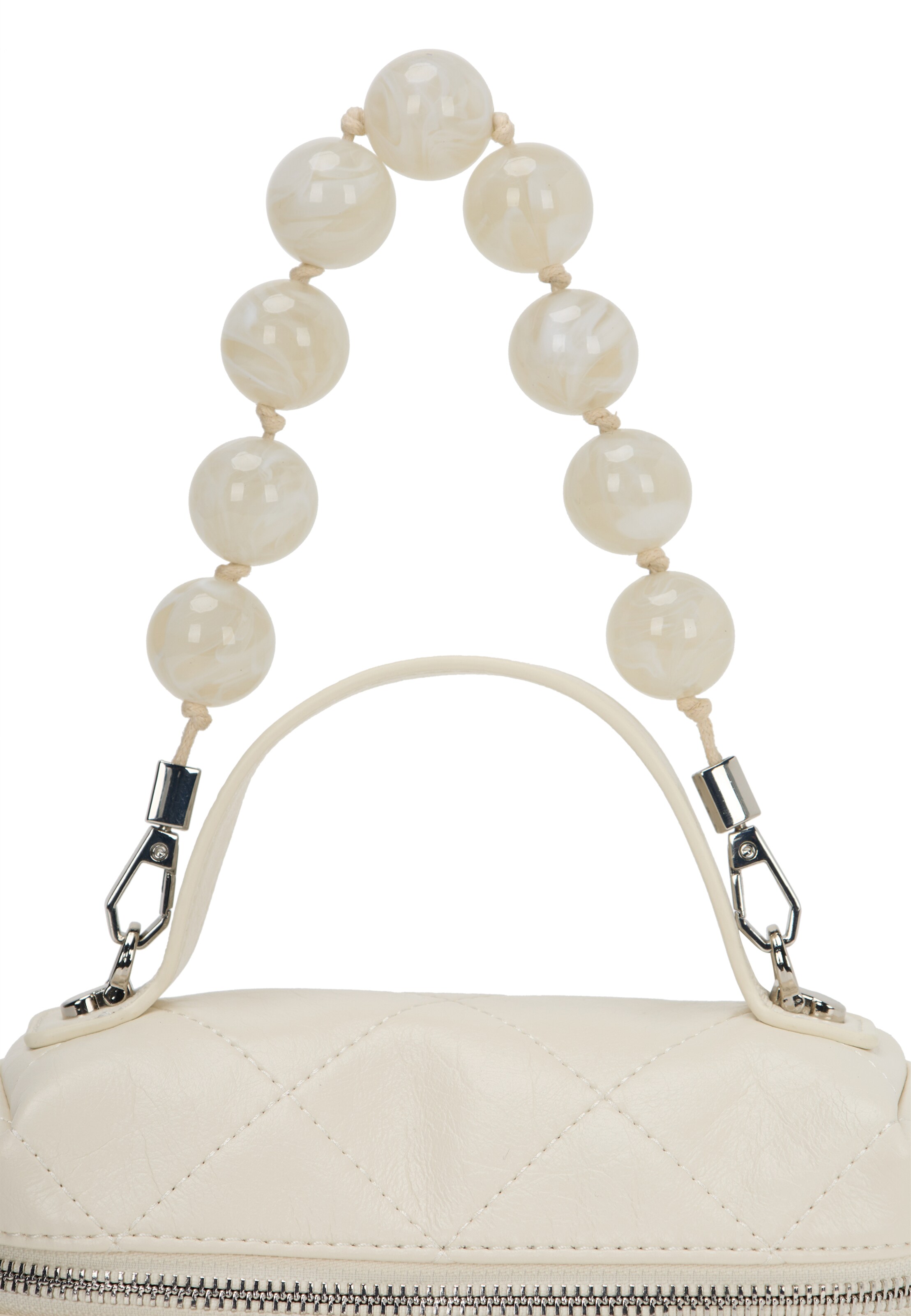 Borsa a mano di faina in bianco