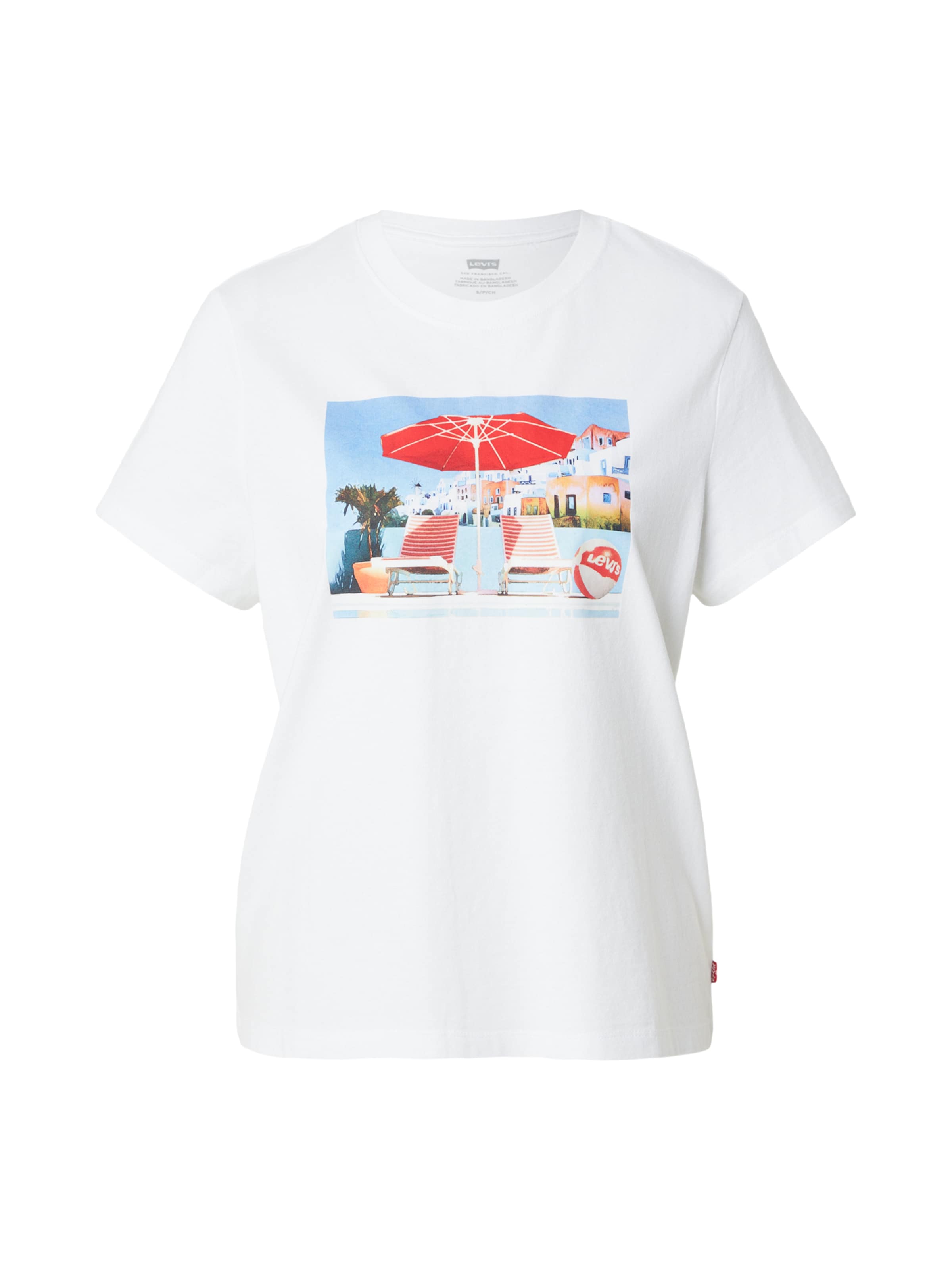 LEVI'S ® T-Shirt 'PERFECT' in hellblau / dunkelgrün / rot / weiß, Produktansicht