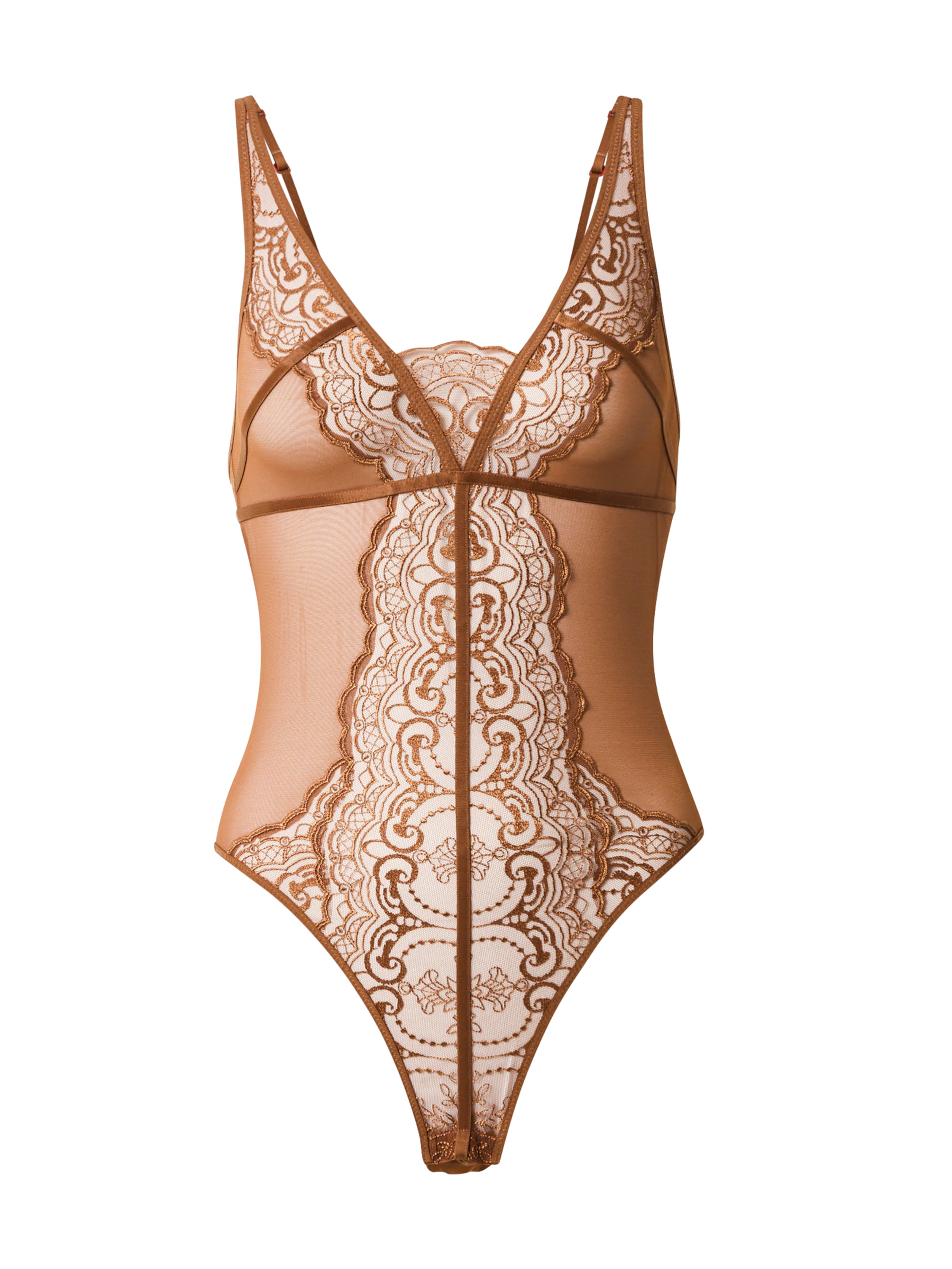 Scandale éco-lingerie Bodysuit in Beige: front