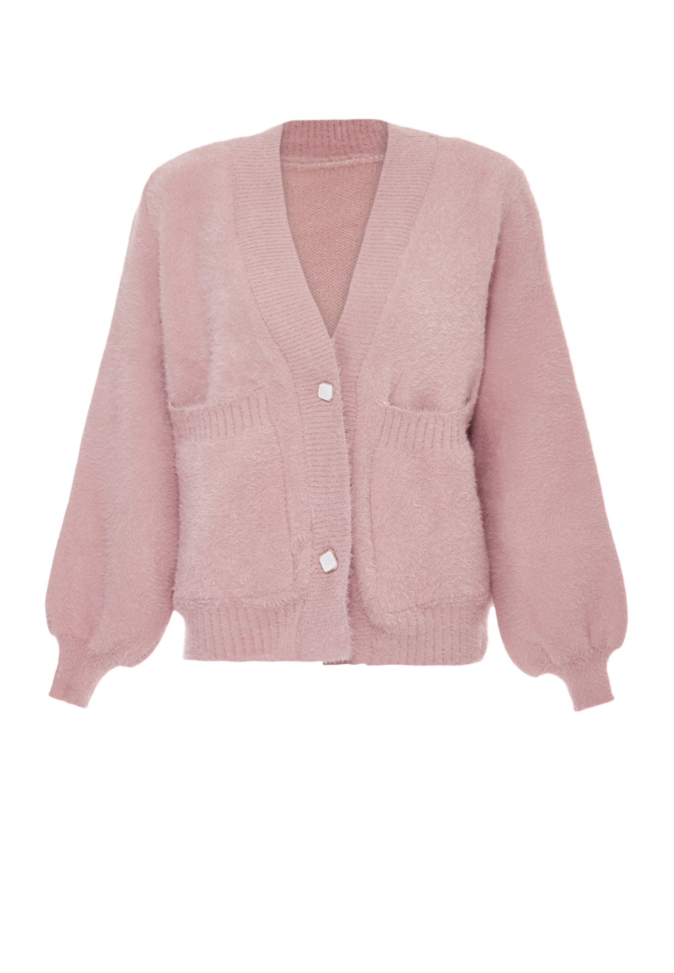 NALLY Knit cardigan in Pink: front
