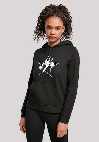 F4NT4STIC Sweatshirt 'Sylvester Mono Star -WHT and LOONEY TUNES' in Black: front