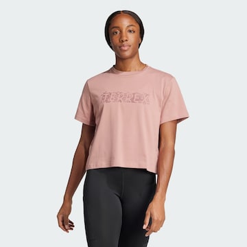 T-shirt fonctionnel ADIDAS TERREX en rose : devant