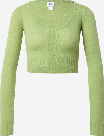 Cardigan BDG Urban Outfitters en vert : devant