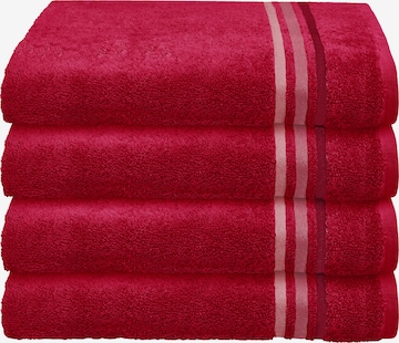 SCHIESSER Handdoek 'Skyline Color' in Rood: voorkant