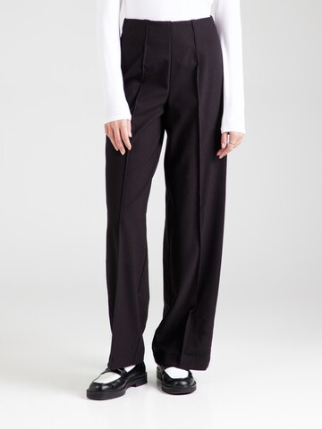 Wide Leg Pantalon à plis 'YASBLANA' YAS en noir : devant
