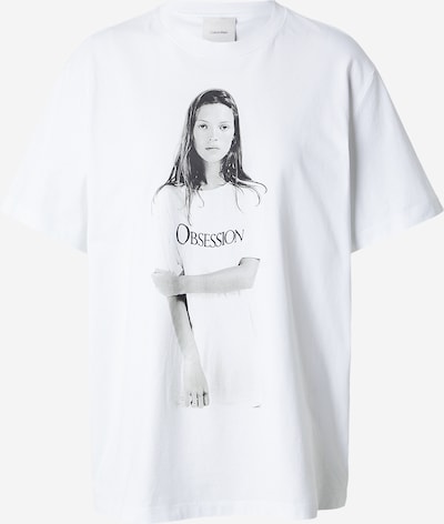 Marškinėliai 'OBSESSION' iš Calvin Klein, spalva – pilka / juoda / balta, Prekių apžvalga