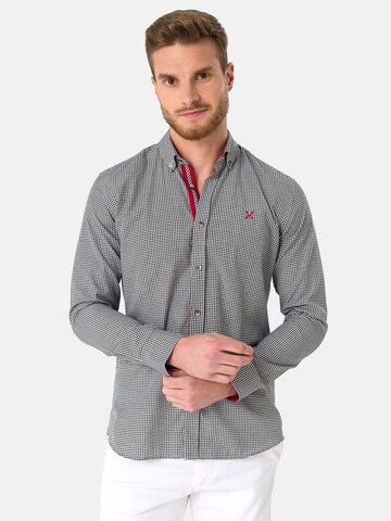 Jacey Quinn Regular Fit Hemd in Schwarz