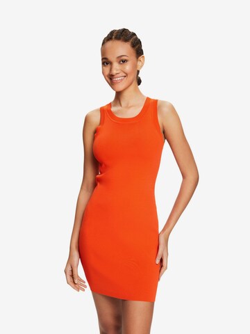 ESPRIT Knitted dress in Orange: front