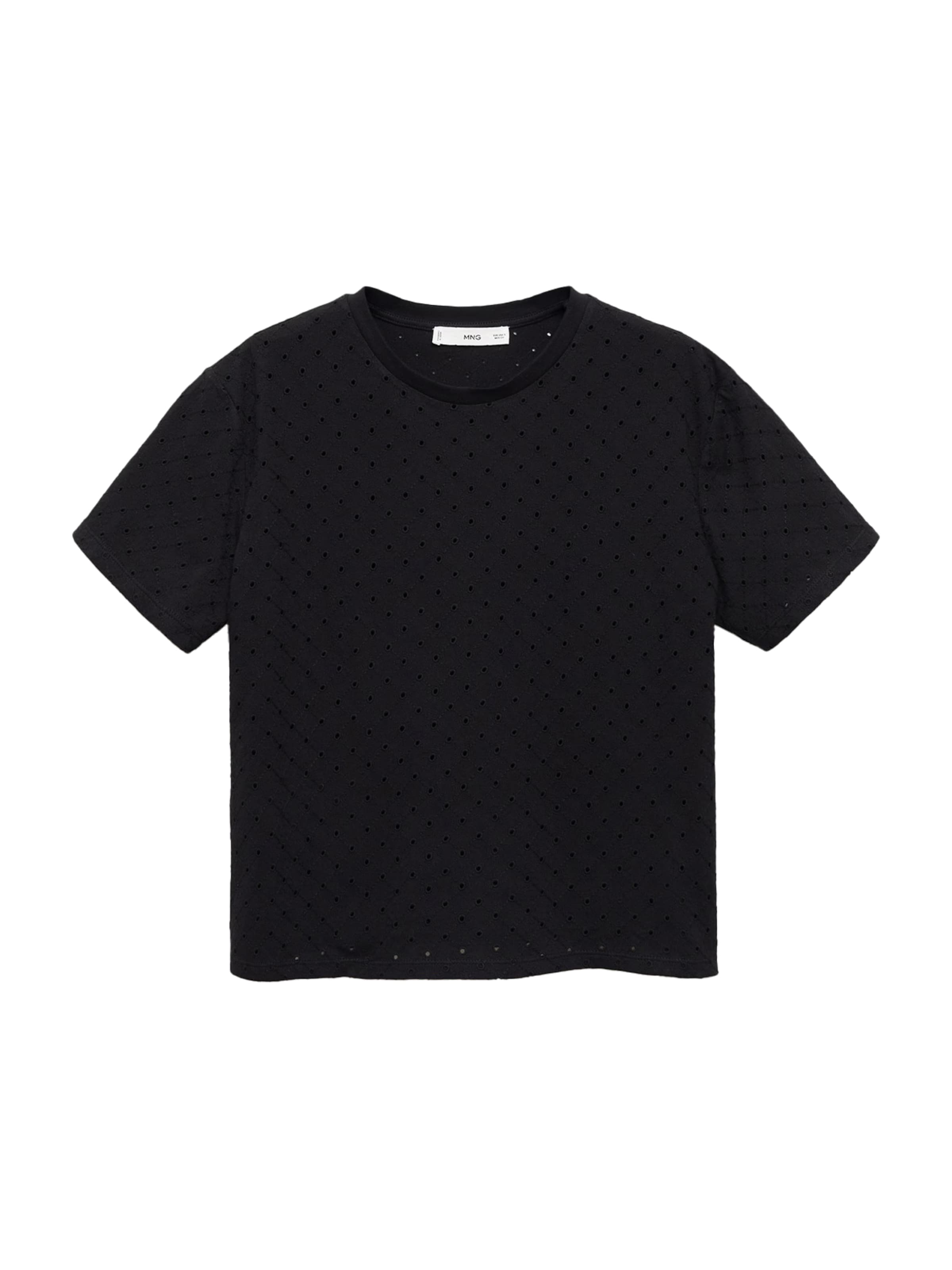 MANGO Tričko 'JAZMIN' - Čierna: predná strana