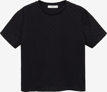 Tricou 'JAZMIN' de la MANGO pe negru: față