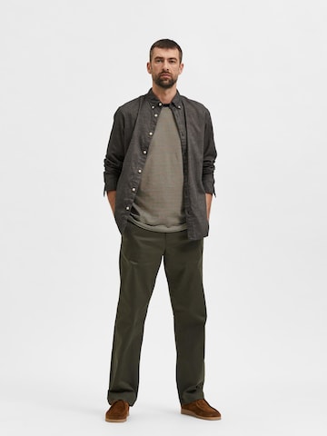 SELECTED HOMME Loose fit Chino trousers 'Salford' in Green