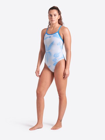 ARENA Bralette Swimsuit 'FROZEN LEAVE' in White