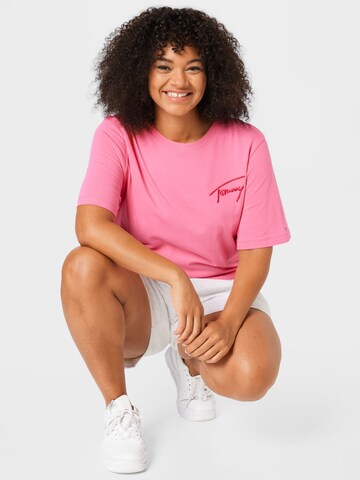 Tommy Jeans Curve T-Shirt in Pink