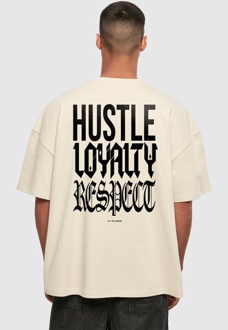 2Y Studios Shirt 'Hustle Loyalty Respect' in Beige: voorkant