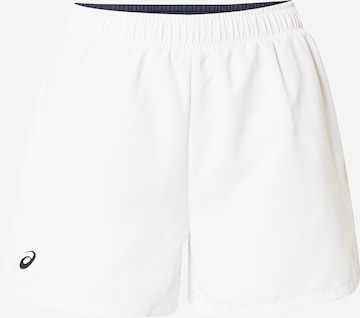 ASICS Workout Pants in White: front