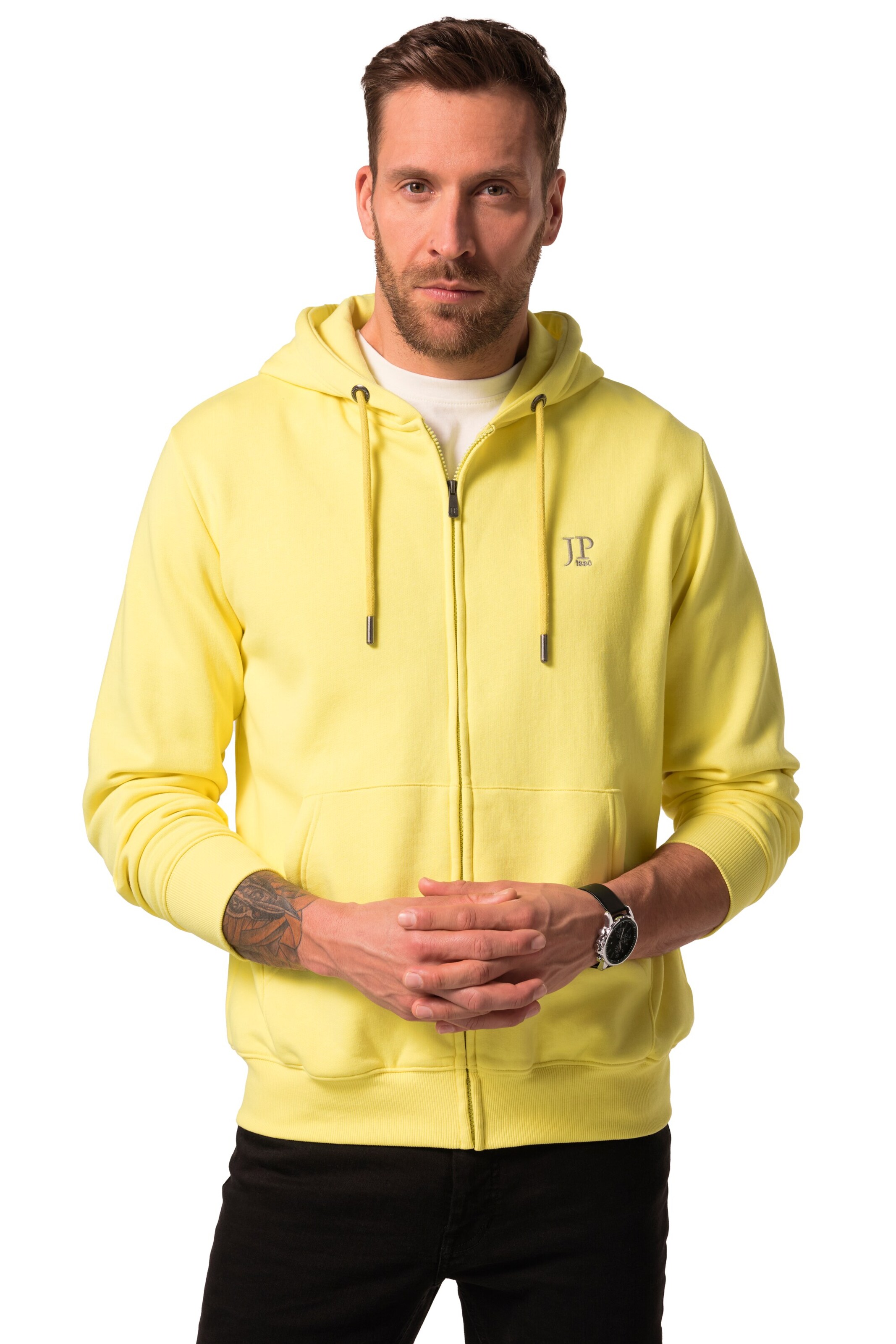JP1880 Sweat jacket in Yellow: front