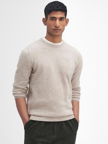 Barbour Trui 'Tisbury' in Beige: voorkant
