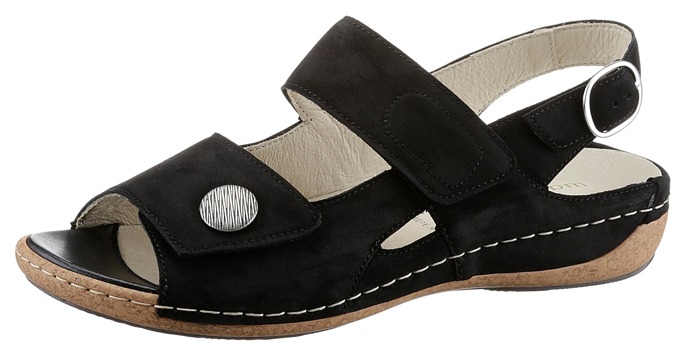 WALDLÄUFER Sandals in Black: front